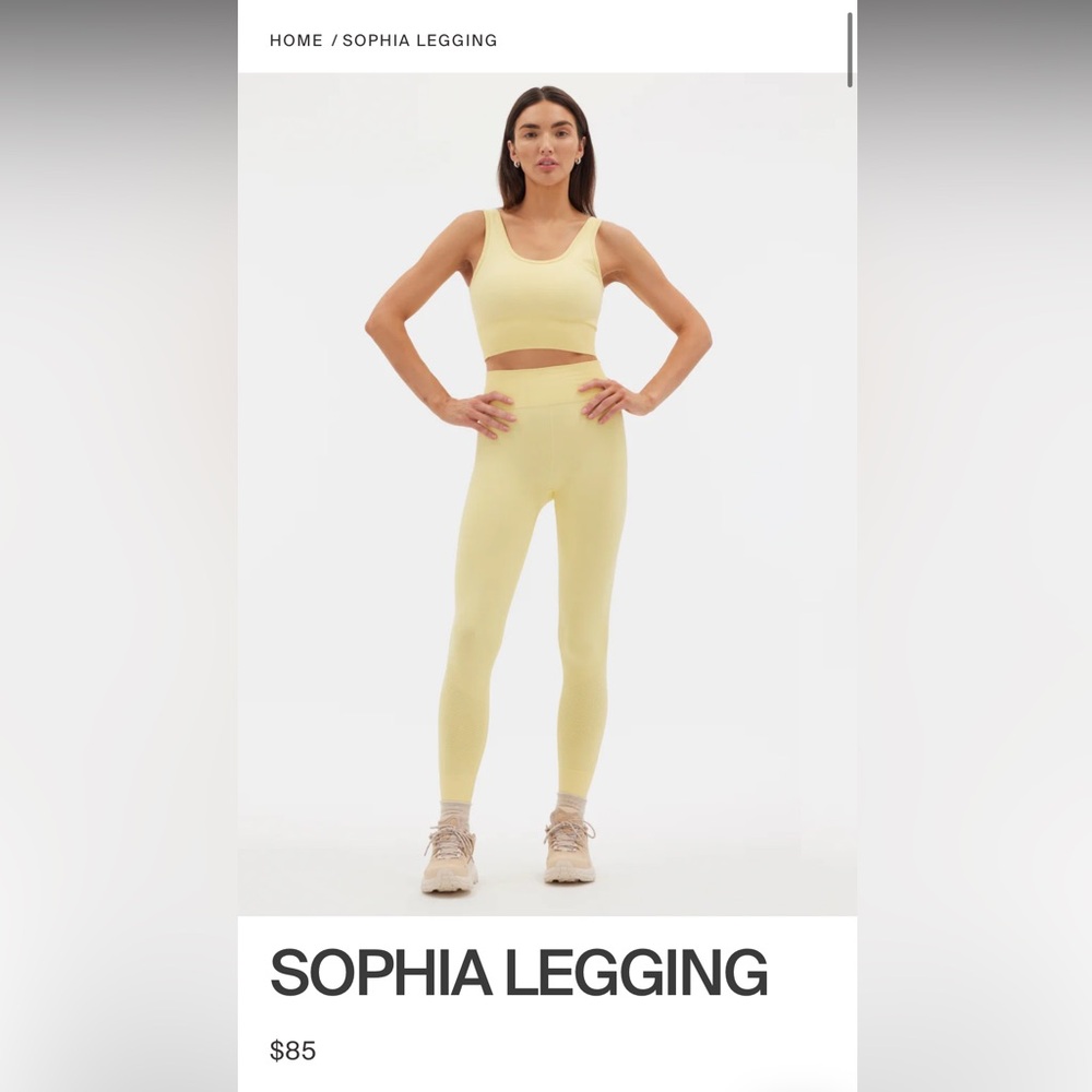 NWT Halfdays Sofia Leggings in butter yellow